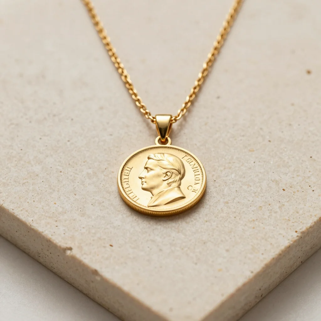 Celestial Coin Pendant Necklace